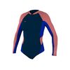 Гидрокостюм женский короткий длинный рукав O'NEILL WMS SUPERLITE L/S BOOTY SPRING SLATE/TAHITNBLU/CORAL (DM6), Размер (гидроодежда): 6 (XS)