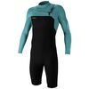 Гидрокостюм мужской короткий с длинным рукавом O'Neill Hyperfreak 2mm Chest Zip L/S Spring BLACK/TIDE POOL S22_O, Размер (гидроодежда): 10 (M)