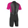 Гидрокостюм детский короткий O'Neill YOUTH REACTOR-2 2MM BACK ZIP S/S SPRING BLACK/BERRY S21, Размер (гидроодежда): Дет 4 (XS), img 2