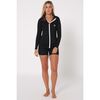 Гидромайка жен. длинн. рукав на молнии с капюшоном Jetpilot Zahra L/S Ladies Hooded Rashie black S24, img 2