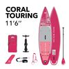SUP-доска надувная с веслом для туризма Aqua Marina Coral Touring (Raspberry) 11'6" S24
