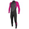 Гидрокостюм детский длинный O'Neill YOUTH REACTOR-2 3/2 BACK ZIP FULL BLACK/BERRY S21, Размер (гидроодежда): 12 (L)