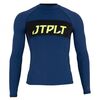 Гидромайка мужская длинный рукав Jetpilot RX LS Rashie navy/yellow S23, Размер (гидроодежда): 12 (L)