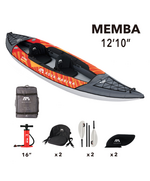 Каяк надувной двухместный с веслами Aqua Marina Memba-390