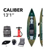 Каяк надувной одно-двухместный для рыбалки Aqua Marina Caliber-398