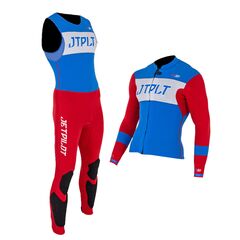 Гидрокостюм муж. длинный без рукавов+гидрокуртка на молнии JP RX Race John&Jacket red/white S23