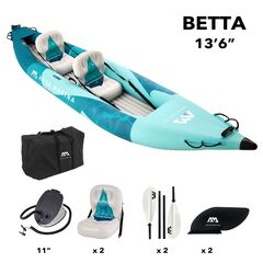 Каяк надувной двухместный с веслами Aqua Marina Betta-412