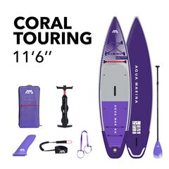 SUP-доска надувная с веслом для туризма Aqua Marina Coral Touring (Night Fade) 11'6" S24