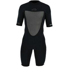 Гидрокостюм мужской короткий Jetpilot FLIGHT 2x2 BZ SS SPRINGSUIT FLATLOCK BLACK/BLACK, Размер (гидроодежда): 10 (M)