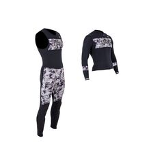 Гидрокостюм муж длин без рукавов+гидрокуртка на молнии Jetpilot RX Race John/Jacket Black/Camo S22, Размер (гидроодежда): 8 (S)