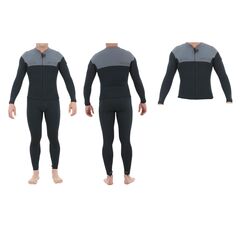 Гидрокостюм муж длинный без рукавов+гидрокуртка на молнии Jetpilot Venture John/Jacket Charcoal S22, Размер (гидроодежда): 10 (M)