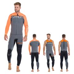 Гидрокостюм муж. длин. без рукавов+гидрокуртка на молнии Jetpilot RX VAULT RACE JOHN+JACKET CHAR/ORG, Размер (гидроодежда): 12 (L)