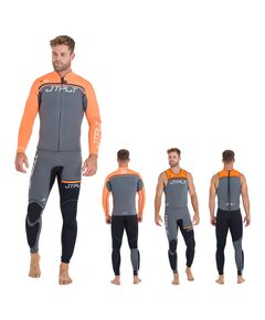 Гидрокостюм муж. длин. без рукавов+гидрокуртка на молнии Jetpilot RX VAULT RACE JOHN+JACKET CHAR/ORG, Размер (гидроодежда): 12 (L)