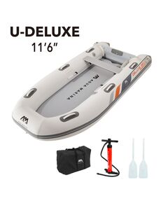 Лодка ПВХ с транцем под мотор Aqua Marina DELUXE U-TYPE Yacht Tender 3.5m with DWF Air Deck