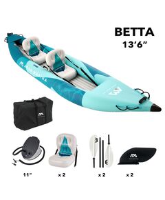 Каяк надувной двухместный с веслами Aqua Marina Betta-412