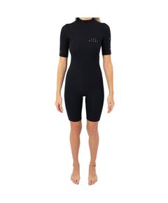 Гидрокостюм женский короткий Jetpilot FLIGHT 2x2 BZ SS SPRINGSUIT BLACK, Размер (гидроодежда): 12 (L)