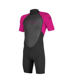 Гидрокостюм детский короткий O'Neill YOUTH REACTOR-2 2MM BACK ZIP S/S SPRING BLACK/BERRY S21
