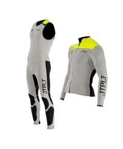 Гидрокостюм муж. длинный без рукавов+гидрокуртка на молнии JP RX Vault John&Jacket grey/yellow S23