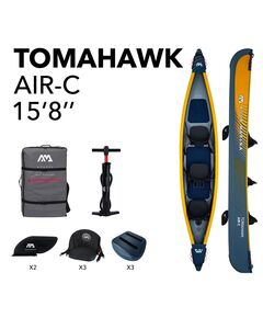 Каноэ надувное трехместное Aqua Marina Tomahawk AIR-C 478 S23