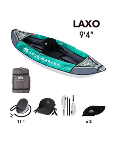 Каяк надувной одноместный с веслом Aqua Marina Laxo-285 S23