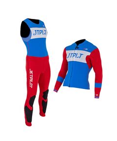 Гидрокостюм муж. длинный без рукавов+гидрокуртка на молнии JP RX Race John&Jacket red/white S23