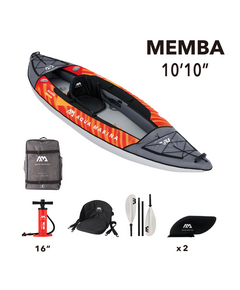 Каяк надувной одноместный с веслом Aqua Marina Memba-330 S23
