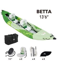 Каяк надувной двухместный с веслами Aqua Marina Betta-412 S23