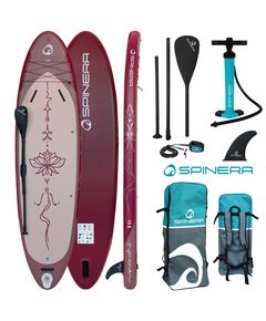 SUP-доска надувная с веслом для фитнеса и йоги Spinera Suprana 10'8" Burgundy HDDS