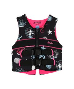 Спасательный жилет неопрен детский Jetpilot Cause Youth ISO 50N Neo Vest Girls black/pink S23