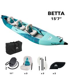 Каяк надувной трехместный с веслами Aqua Marina Betta-475