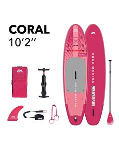 SUP-доска надувная с веслом Aqua Marina Coral (Raspberry) 10'2" S24