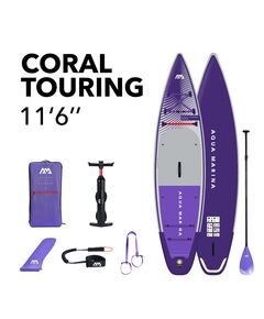 SUP-доска надувная с веслом для туризма Aqua Marina Coral Touring (Night Fade) 11'6" S24