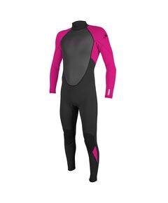 Гидрокостюм детский длинный O'Neill YOUTH REACTOR-2 3/2 BACK ZIP FULL BLACK/BERRY S21, Размер (гидроодежда): 10 (M)