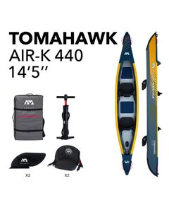 Каяк надувной высокого давления двухместный Aqua Marina Tomahawk AIR-K 440 S24