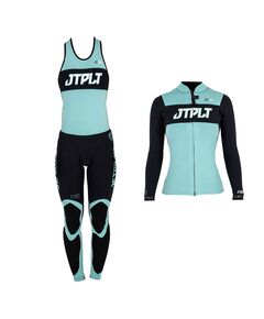 Гидрокостюм жен.длинный без рукавов+гидрокуртка на молнии Jetpilot RX Jane&Jacket wms black/teal S23, Размер (гидроодежда): 16 (2XL)