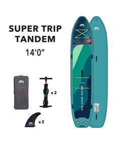 SUP-доска надувная семейная Aqua Marina Super Trip Tandem 14'0" S24