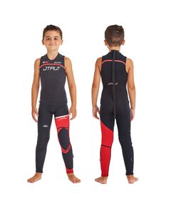 Гидрокостюм детский длинный без рукавов Jetpilot RX YOUTH RACE JOHN BLACK/RED, Размер (гидроодежда): Дет 10 (L)