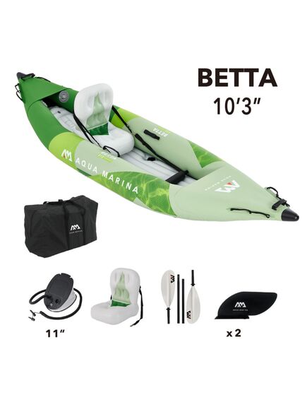 Каяк надувной одноместный с веслом Aqua Marina Betta-312 Каяк надувной одноместный с веслом Aqua Marina Betta-312
