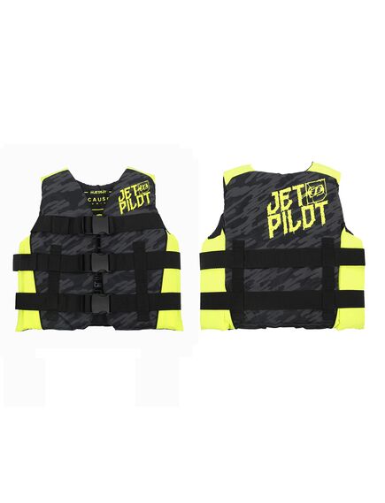 Спасательный жилет нейлон детский Jetpilot Cause Teen ISO 50N Nylon black/yellow S23, Размеры (жилеты): Дет 14 years (168 cm) Спасательный жилет нейлон детский Jetpilot Cause Teen ISO 50N Nylon black/yellow S23, Размеры (жилеты): Дет 14 years (168 cm)