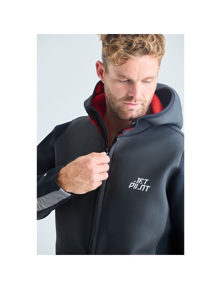 Гидрокуртка мужская с капюшоном Jetpilot HEATSEEKER TOUR COAT BLACK, Размер (гидроодежда): 10 (M), img 2