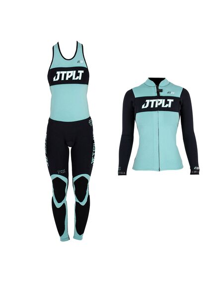 Гидрокостюм жен.длинный без рукавов+гидрокуртка на молнии Jetpilot RX Jane&Jacket wms black/teal S23, Размер (гидроодежда): 16 (2XL)