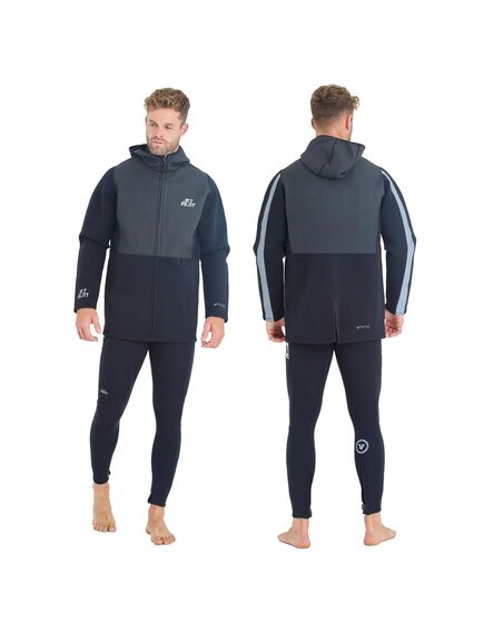 Гидрокуртка мужская с капюшоном Jetpilot HEATSEEKER TOUR COAT BLACK, Размер (гидроодежда): 10 (M)