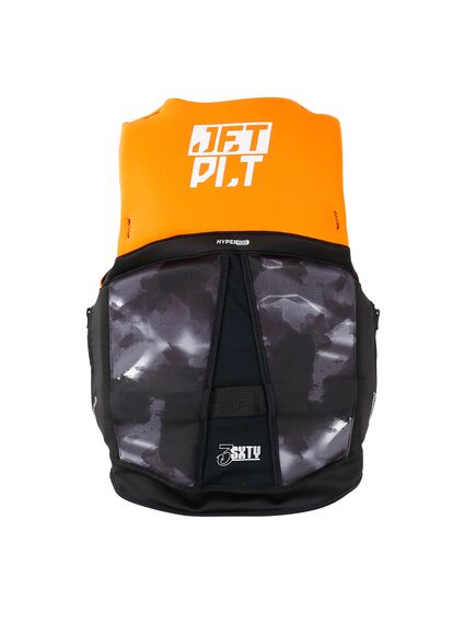 Спасательный жилет для гидроцикла неопрен мужской Jetpilot 3SXTY HYPERFLEX S-GRIP ECO CHAR/ORG L50, Размеры (жилеты): 12 (L), img 2