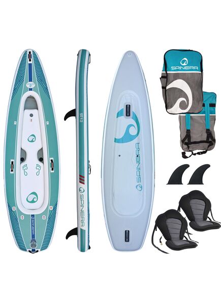 Каяк/SUP-доска надувная 2-местная Spinera SK 12'0" Teal/Grey/White DLT/HDDS