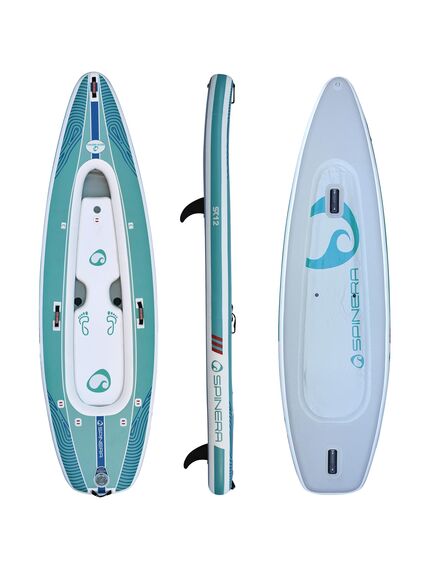 Каяк/SUP-доска надувная 2-местная Spinera SK 12'0" Teal/Grey/White DLT/HDDS, img 2