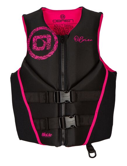 Спасательный жилет неопрен женский O'Brien TRADITIONAL WMS PINK, Размеры (жилеты): 14 (XL)