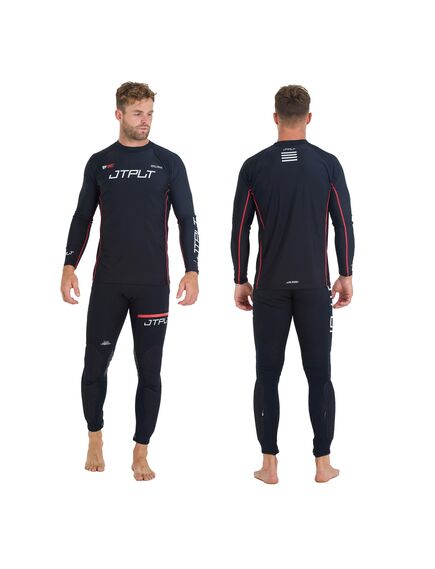 Гидромайка мужская длинный рукав Jetpilot RX VAULT LS RASHIE BLACK, Размер (гидроодежда): 8 (S)