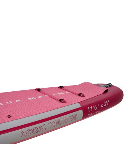 SUP-доска надувная с веслом для туризма Aqua Marina Coral Touring (Raspberry) 11'6", img 5