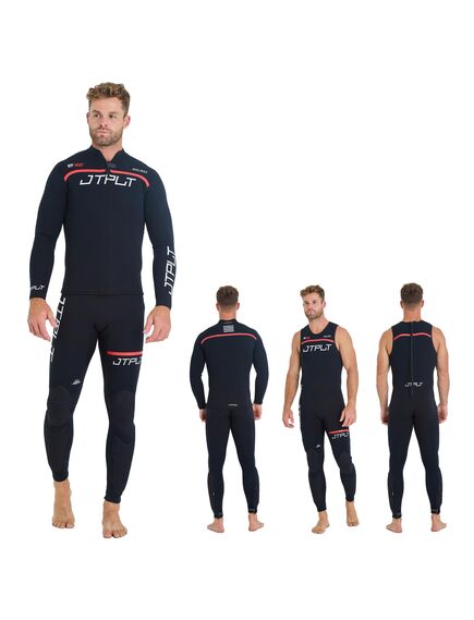Гидрокостюм муж. длинный без рукавов+гидрокуртка на молнии JP RX VAULT RACE JOHN+JACKET BLACK/WHITE, Размер (гидроодежда): 10 (M)