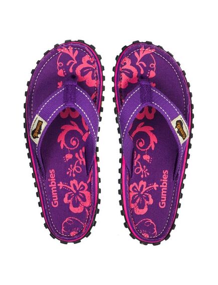 Шлепки женские Gumbies Flip-Flops PURPLE HIBISCUS S20, Размеры (обувь): 39,0 (6)